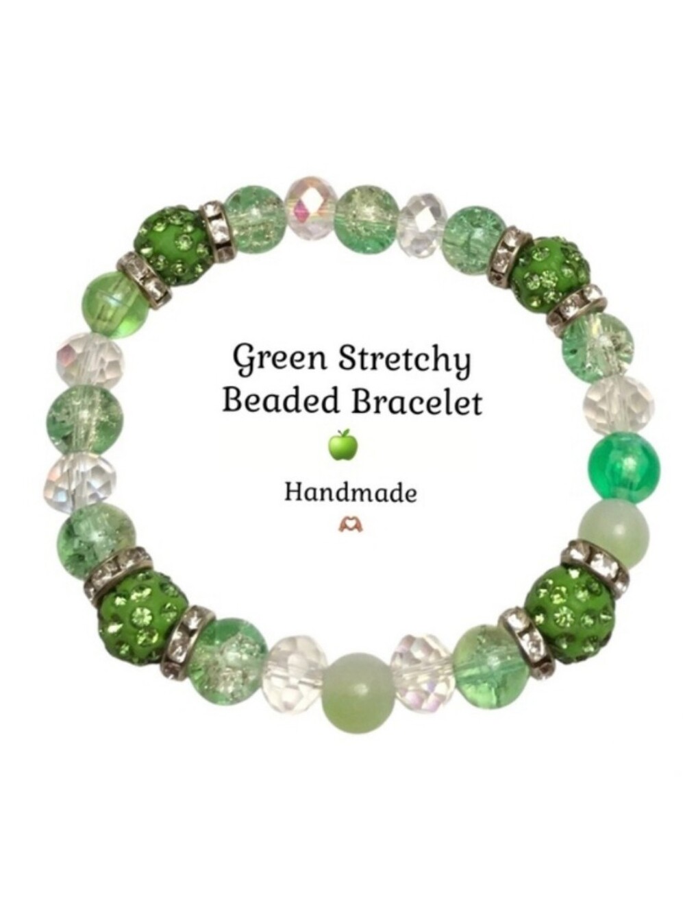 Green Beaded Bracelet 🌿💚